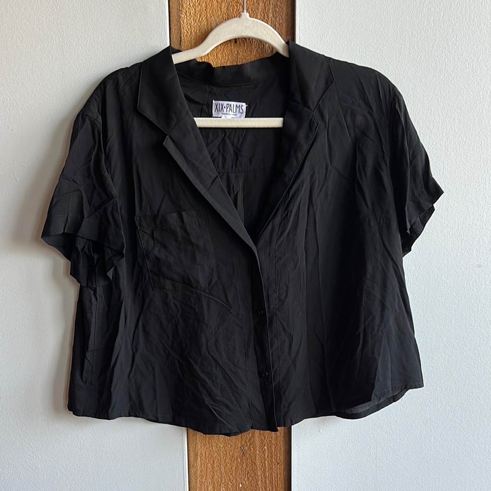 Black Button Down Shirt for Women